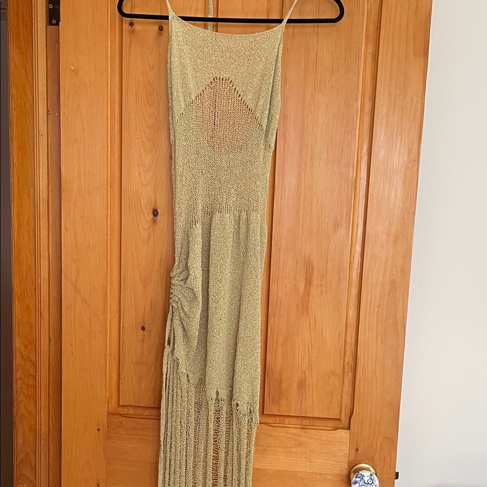 M   Glamourus Green  Knit Maxi Dress